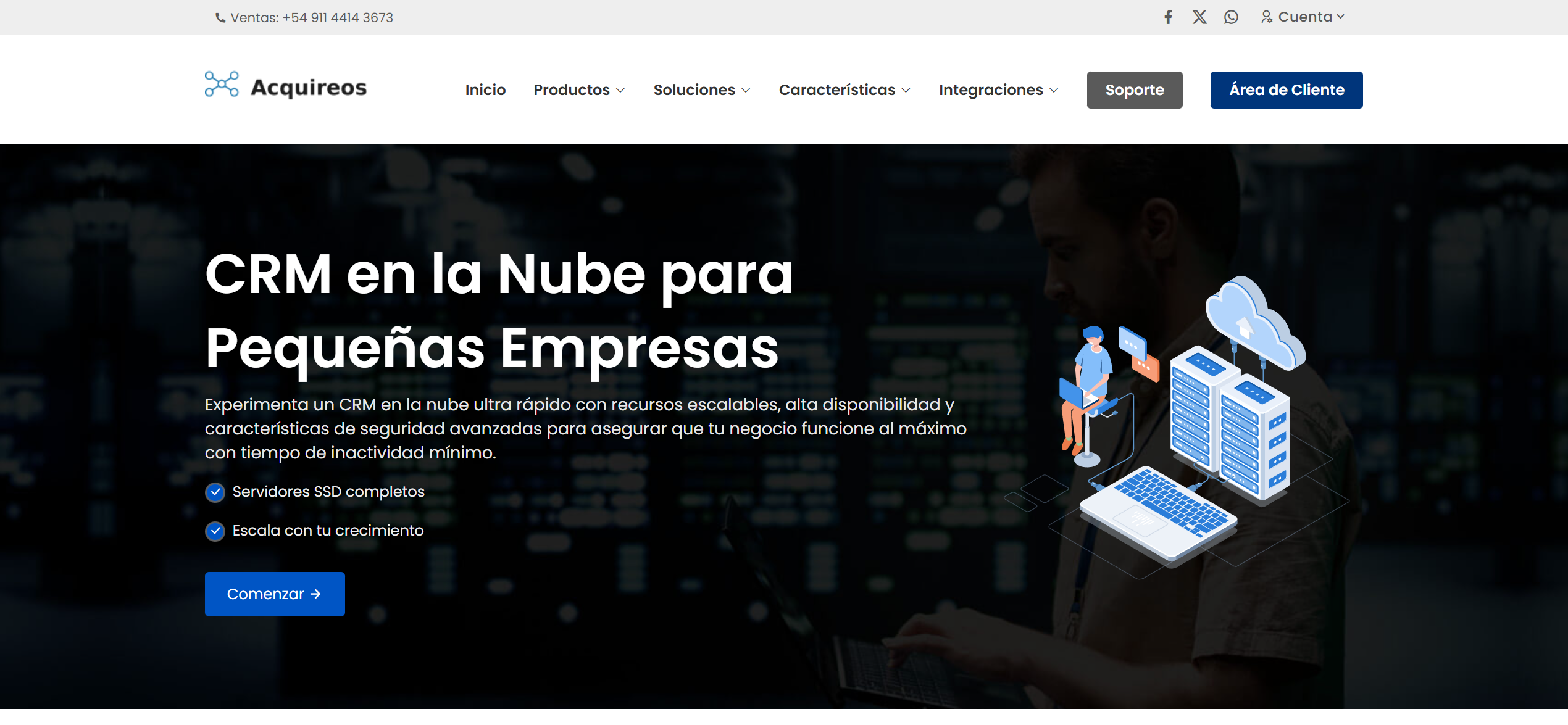 CRM en la Nube para Pequeñas Empresas - AcquireOS